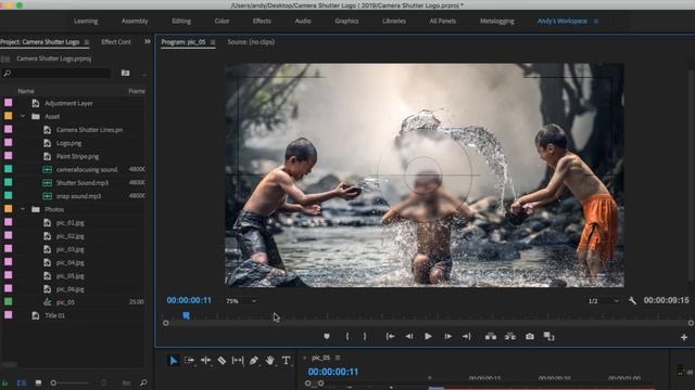 Camera Shutter Logo | Premiere Pro Template | Free DOWNLOAD!