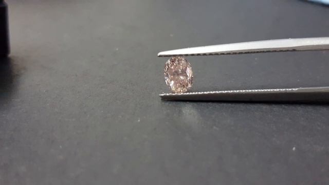 0.50 Carat Oval SI2 Fancy Pink Diamond Natural For Engagement Ring 1/2 Certified