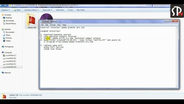 Tutorial instalasi adobe premiere pro cs6 full