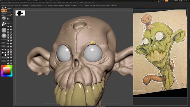 ZBrush Head Sculpt 2-Based on CreatureBox concept art.