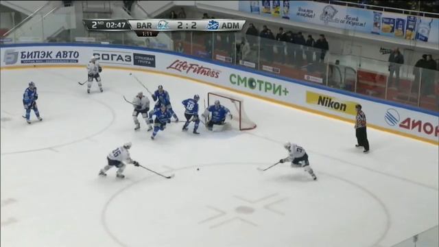 Admiral @ Barys 11/29/2014 Highlights / Барыс - Адмирал 4:5 ОТ