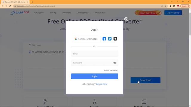 How to Convert PDF File to MS Word File For Free | All in One Pdf Tool LightPDF