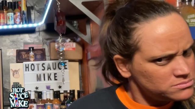 My sister tries something spicy and this is her reaction #hotsaucemike #spicy #reactionvideo