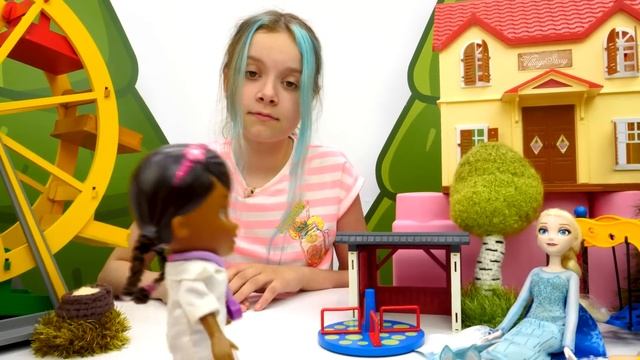 Эльза Холодное Сердце повредила ногу! Леди Баг и Альтрон подружились - видео куклы для девочек