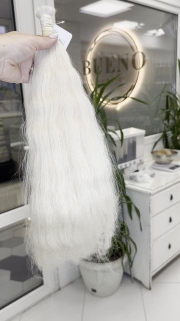 BUENOHAIR чистый блонд 50см, кудри славянские волосы для наращивания