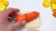 Увлекательное видео - Как нарезать деревянные фрукты и овощи ASMR