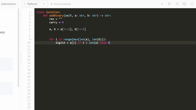 Add Binary - Leetcode 67 - Python