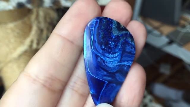 Chatoyant azurite