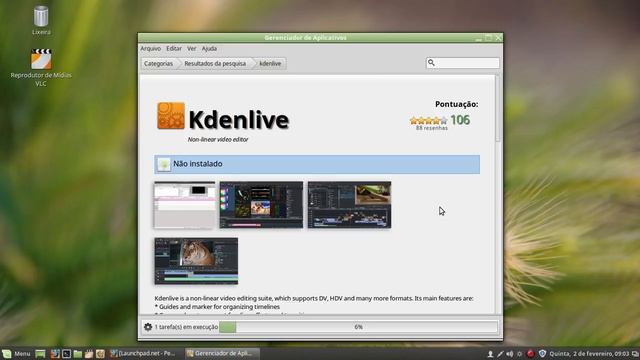 Instalando o kdenlive e outros programas no Linux Mint Serena