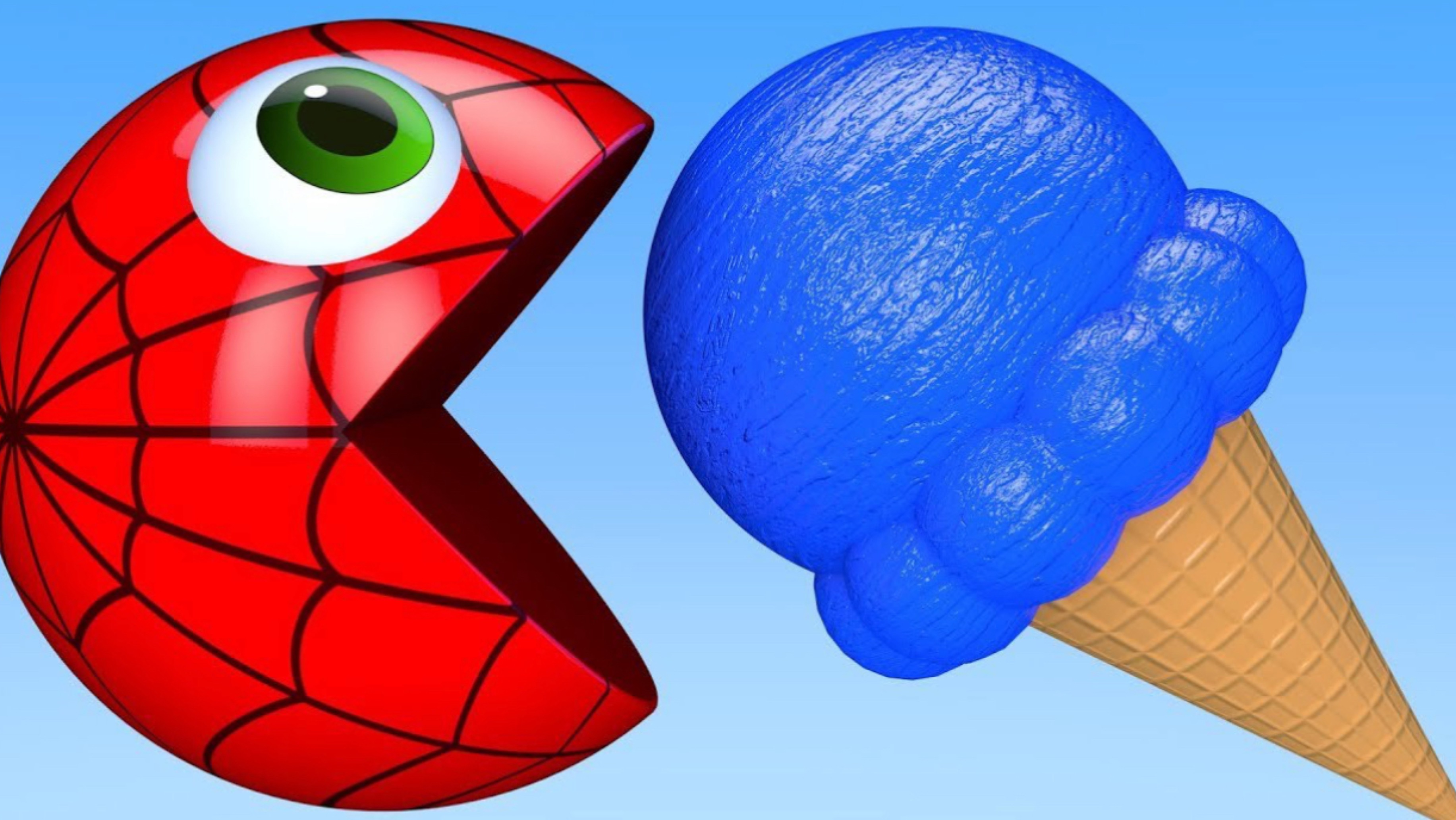 Учим цвета с PACMAN и IceCream SuperHero Арбузная уличная ферма машинок для детей