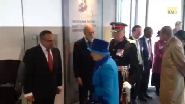 The Queen arrives at the Battle of Britain Memorial Museum