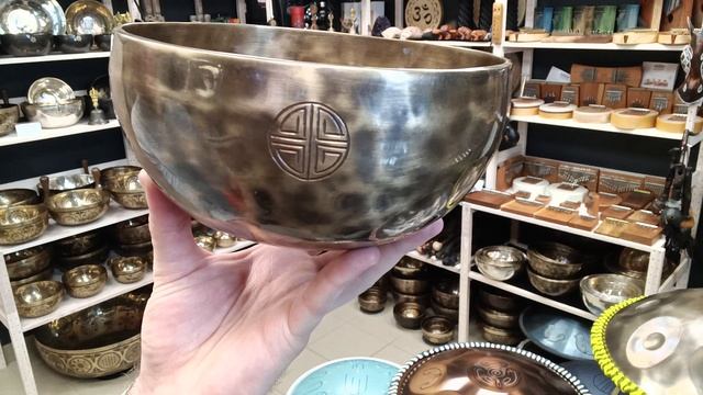 Кованая поющая чаша Full Moon antique ( 19 см, нота: Соль #, 207 Гц) /Singing Bowl / shamanic.mosco