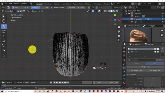 Blender Quickie for Beginners: Let's create a hairstyle in blender.