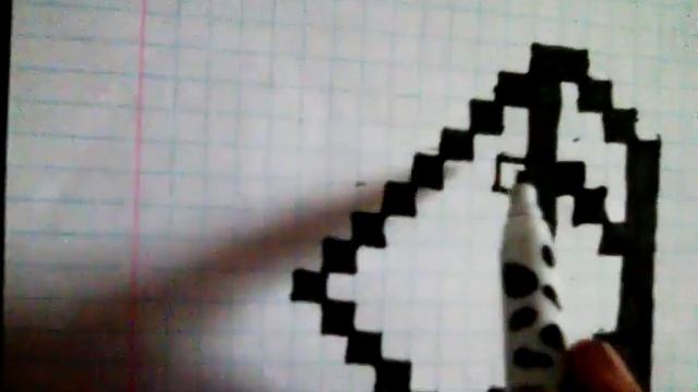Рисую по клеточкам алмаз.