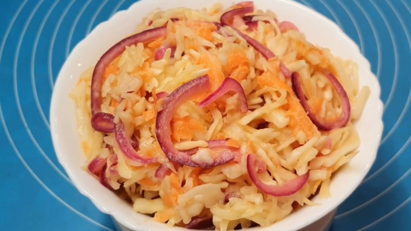 Витаминный САЛАТ с яблочным майонезом. Вкусно в ПОСТ