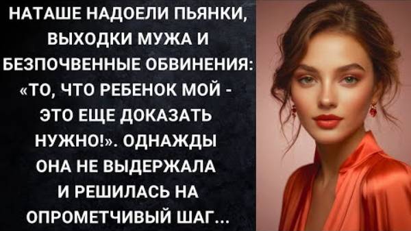 Истории из жизни. Наташе надоели пьянки, выходки мужа и беспочвенные обвинения Аудио рассказы