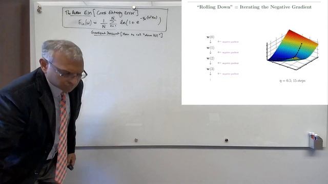 09-c LFD: Gradient descent and stochastic gradient descent to minimize the cross entropy error.