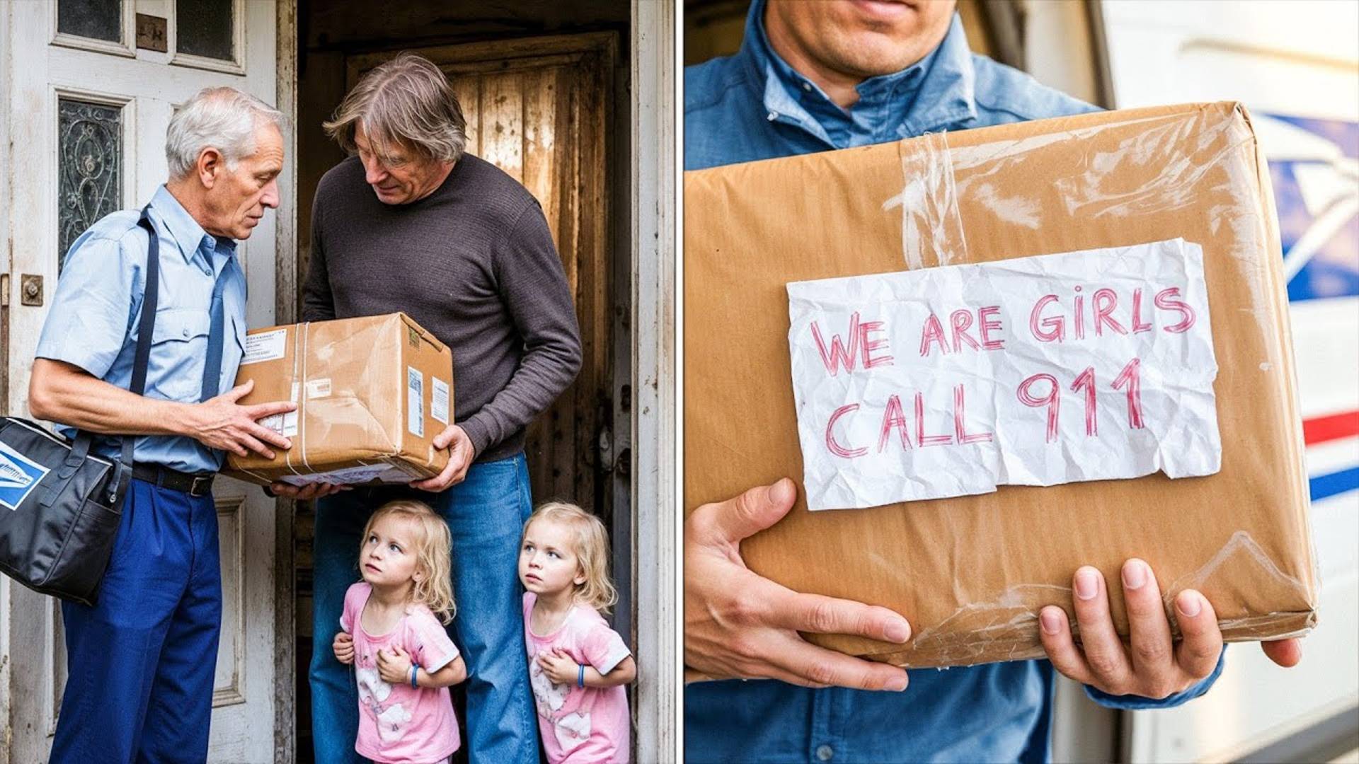 Водитель USPS Видит записку на посылке и понимает, что должен действовать быстро!