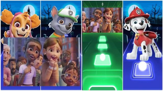 PAW Patrol The Mighty Movie Marshall 🌟 Rocky 🌟 Skye 🌟 Chase ☄️ Tiles Hop EDM Rush!