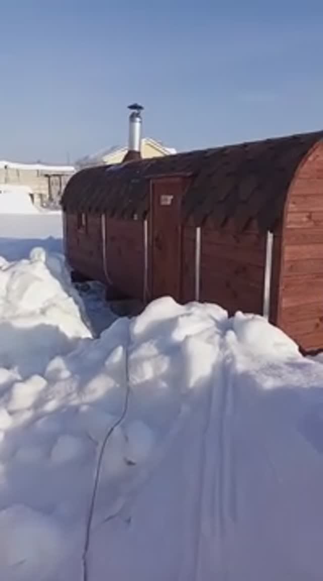 Баня бочка "Квадро" 6 метров с боковым входом купить в Перевозе.