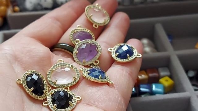 распаковка бусин и натуральных камней с Aliexpress.