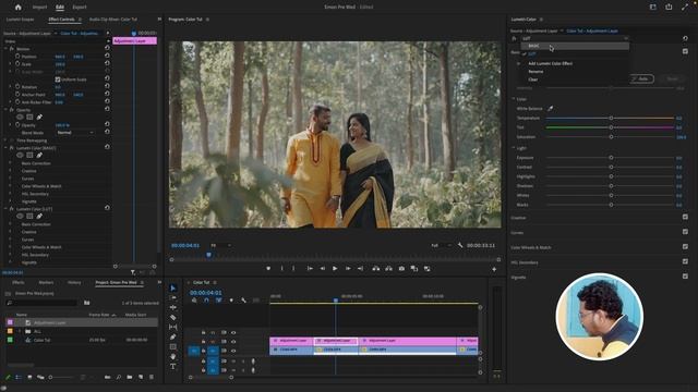 Create Professional Pre Wedding Color Grading in Premiere Pro with LUTs