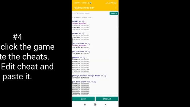 How to Use Cheats on Any Game in  Citra Android