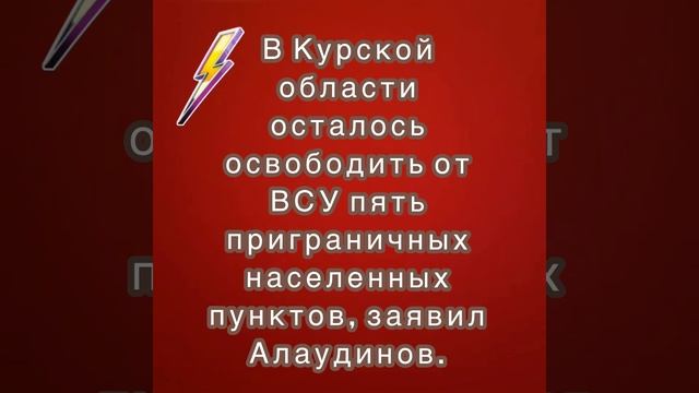 В Курской области осталось освободить от ВСУ пять приграничных населенных пунктов