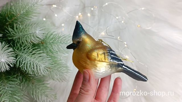 Набор ёлочных игрушек ПТИЧКИ РАЙСКОГО САДА, стекло, 14 см, 3 шт., 4060284