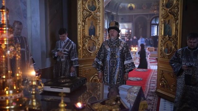 Литургия преждеосвященных Даров в вечернее время суток. Рязань, 2025 год