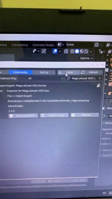 Vox blender3d Add-ons install