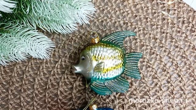 Набор ёлочных игрушек РЫБКИ - СЕСТРИЧКИ МЕЛЛИ, стекло, 11 см, 2 шт., 4060288