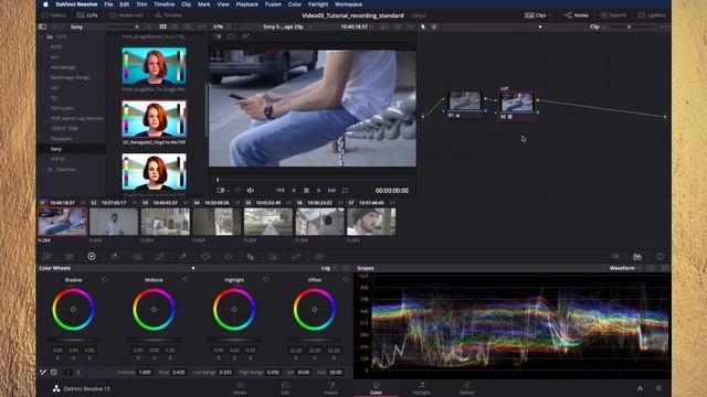 05 Color Tab LOG - Davinci Resolve 15 Colorcorrection & Colorgrading Tutorial