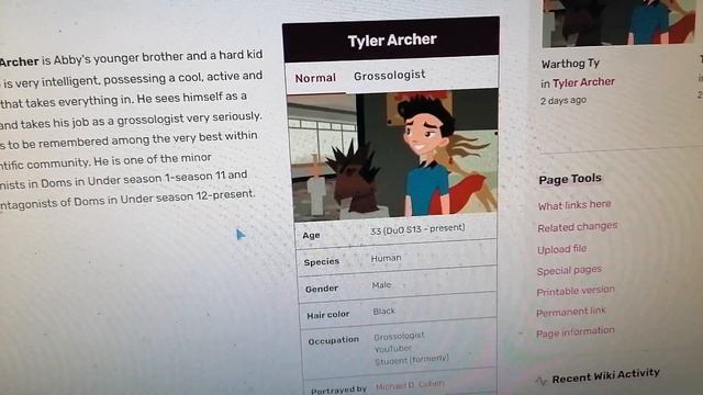 Tyler Archer is on Lola and Virginia Fanon Wiki