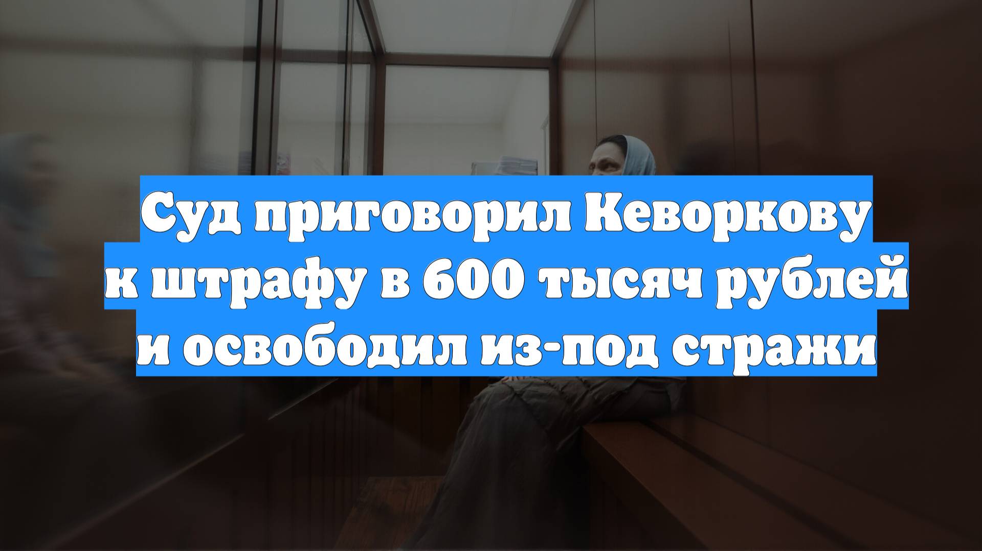 Суд приговорил Кеворкову к штрафу в 600 тысяч рублей и освободил из-под стражи