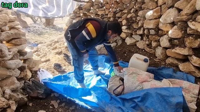 Painting the kitchen by Elham and Abbas and buying food by Sadeq