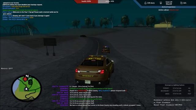 MTA SA: SAPDFR Online Gameplay 187 (Two Lonely Deputies)