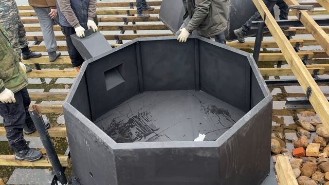 Банный чан пеллетный автоматический на 6-10 человек