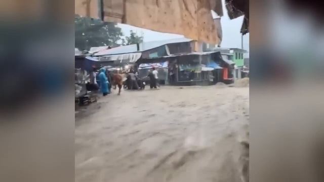 Like a tsunami wave, flooding wipes out entire cities in China