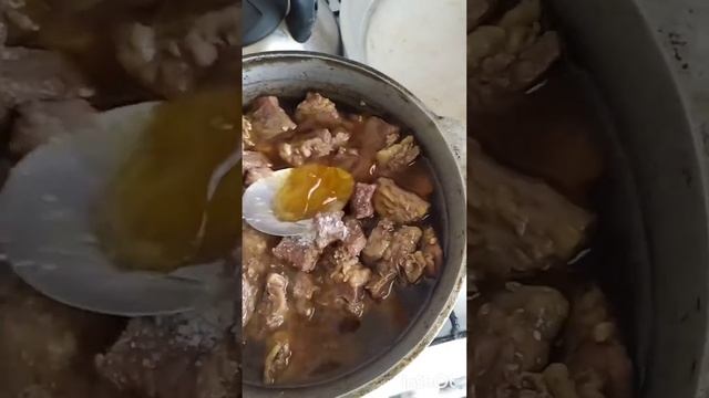 Вкусное и простое#Рецепт тушёнки из говядины в казане#