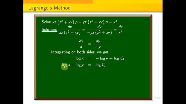 #Lagrange_method || Solve xz(z^2+xy)p-yz(z^2+xy)q=x^4