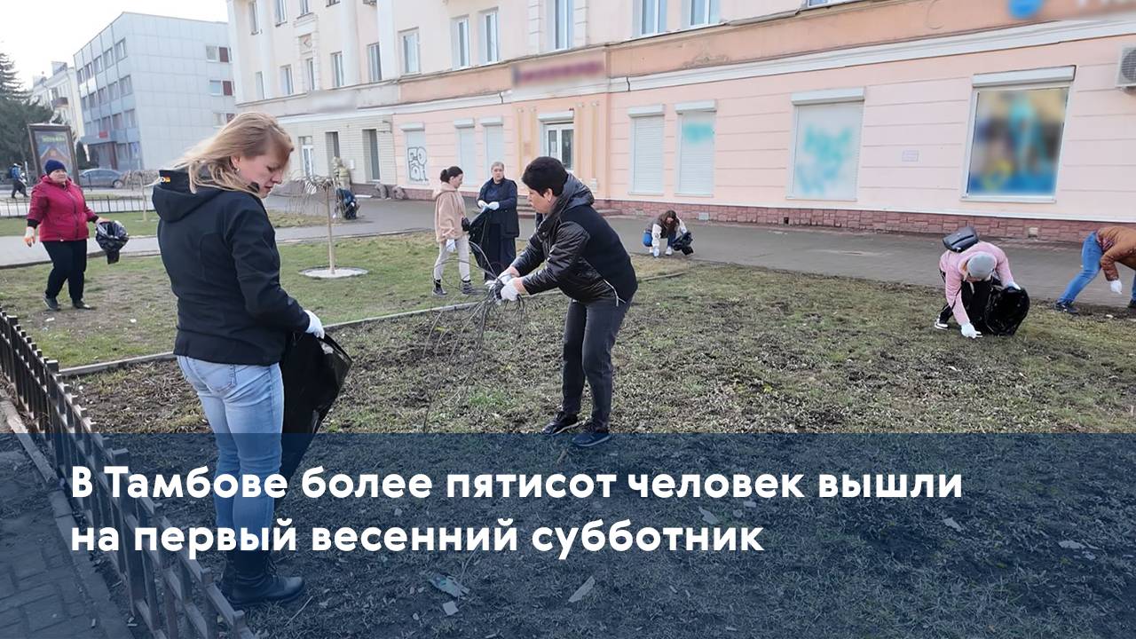 В Тамбове более пятисот человек вышли на первый весенний субботник