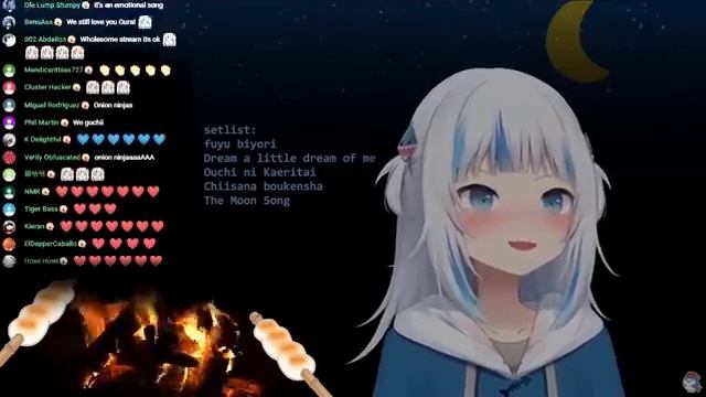 Gawr Gura cried while singing The Moon Song - Full part 1 and 2