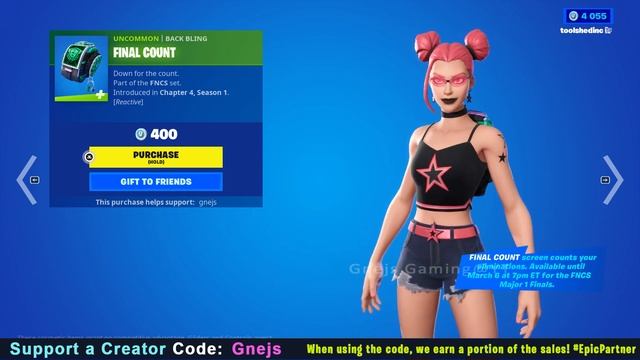 Final Count | Fortnite Back Bling