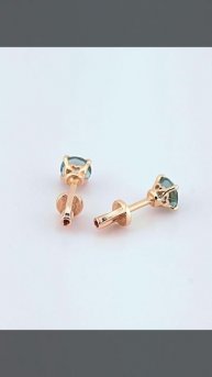 Серебряные серьги-пусеты алпанит лондон 352132-FA77