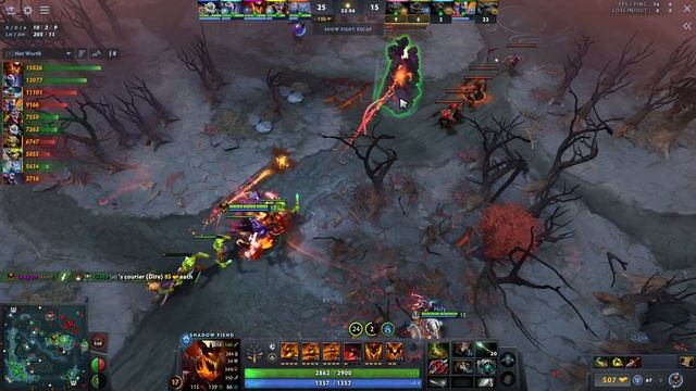 Shadow Fiend Gameplay Miracle with 23 Kills and Mask - Dota Ringmaster