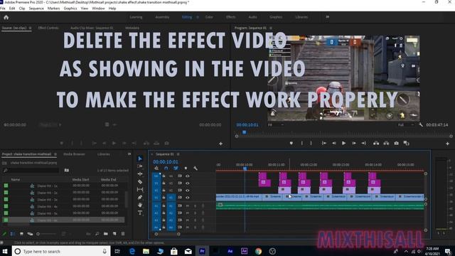 How to make SHAKE HIT EFFECT for PUBG MONTAGE Premiere pro tutorial