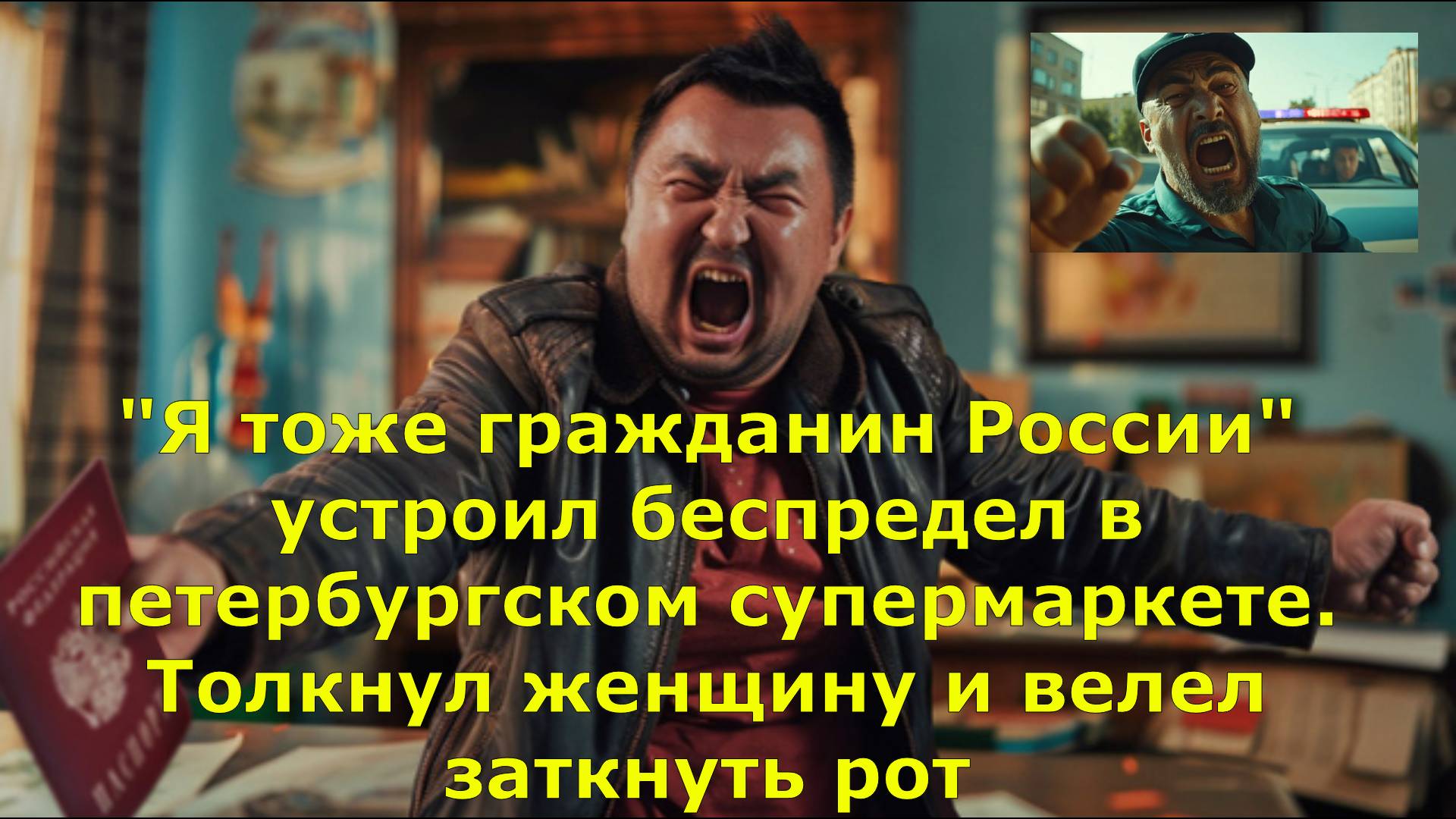 "Я тоже гражданин России" устроил беспредел в петербургском супермаркете. Толкнул женщину и велел