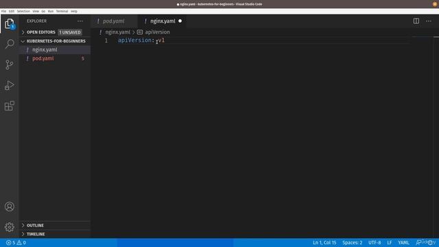 5. 03. Tips & Tricks - Developing Kubernetes Manifest files with Visual Studio Code