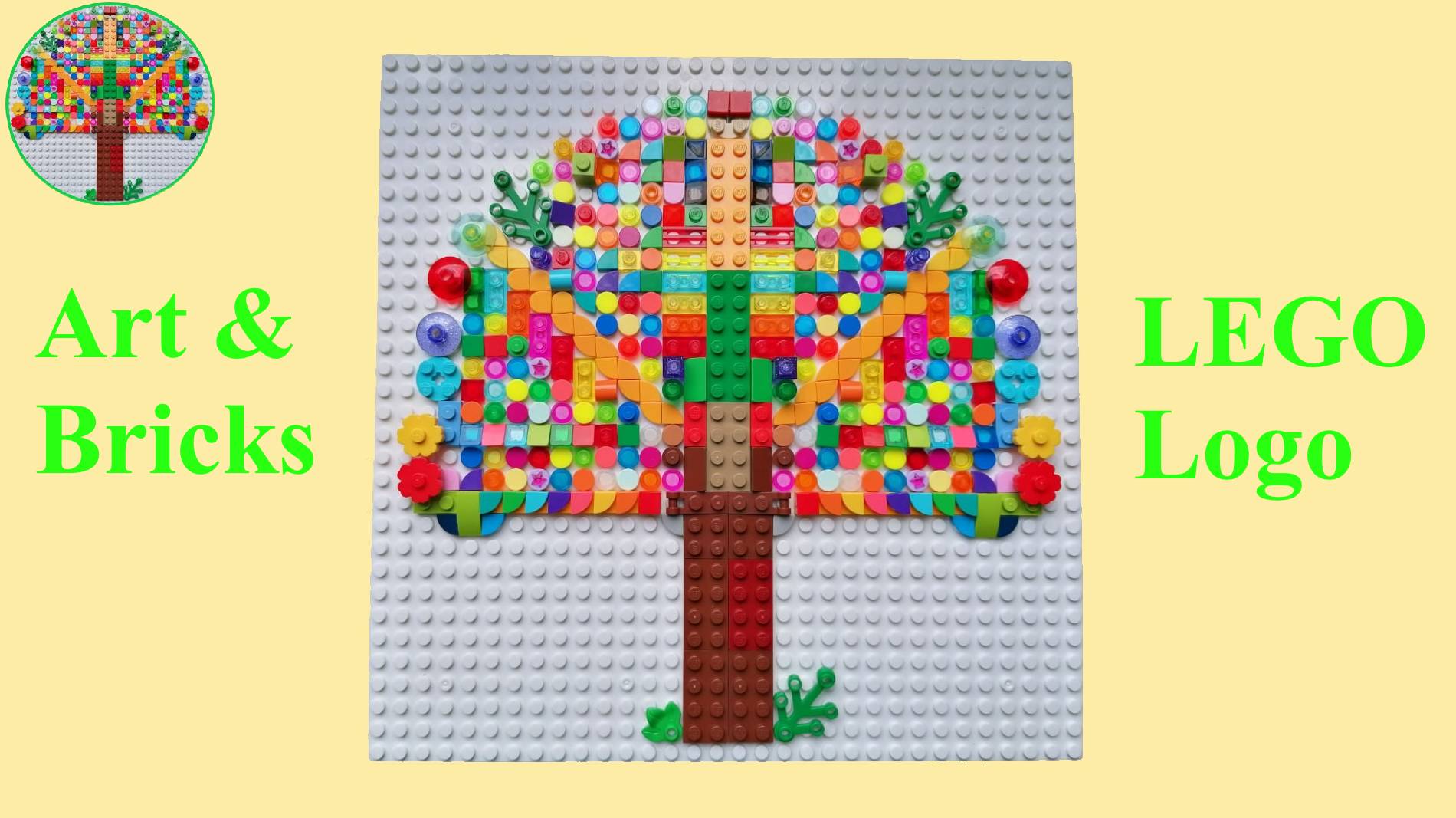 Art & Bricks 8 LEGO Tree Logotype LEGO Baum Logotype Лего дерево логотип Logotipo del árbol LEGO